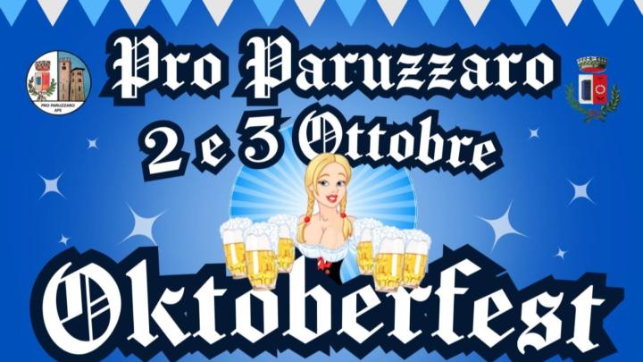 Particolare della locandina (da Facebook) Titolo in scrittura gotica e illustrazione con ragazza e boccali di birra
