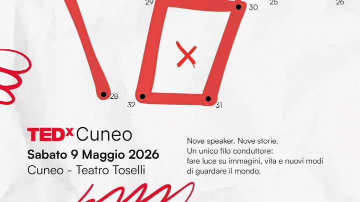 Scritte e grafica in rosso e nero