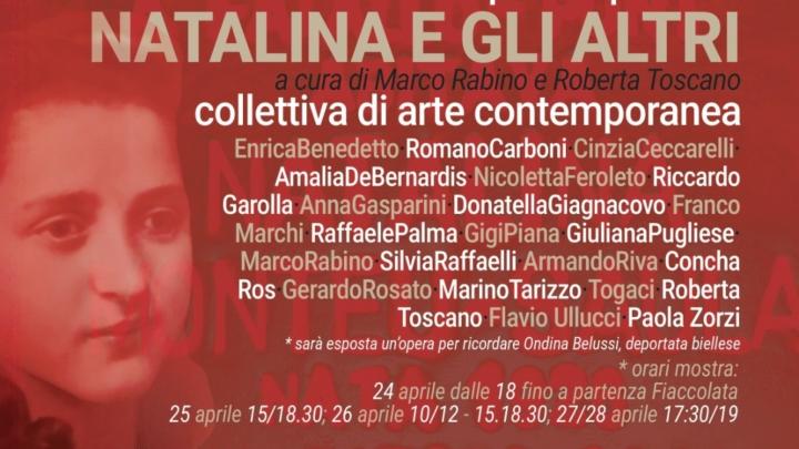 Foto del volto di giovane donna, scritte 