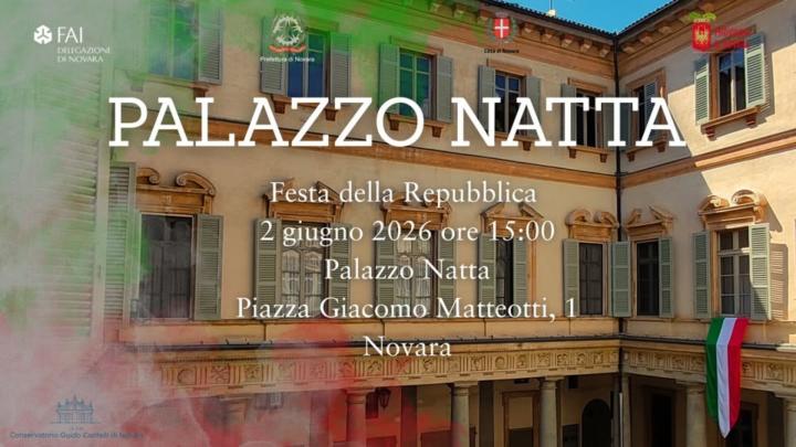 Foto dal profilo Facebook di Fai Giovani Noivara Particolare di esterno di Palazzo Natta a nopvara, con titolo e informazioni