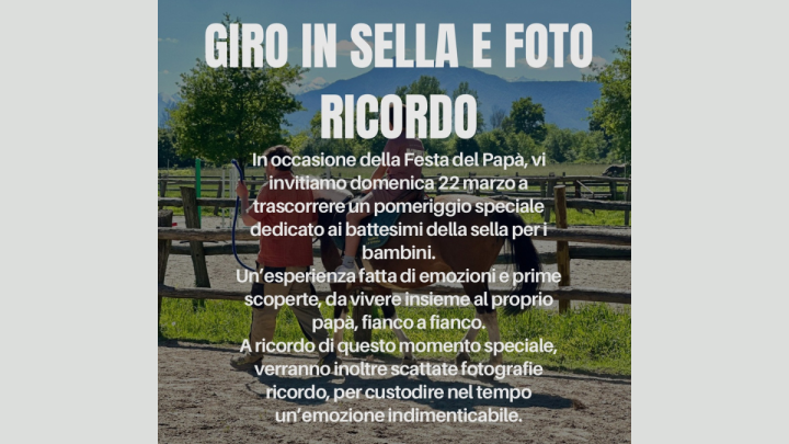 Festa Del Papà Con Battesimo Della Sella