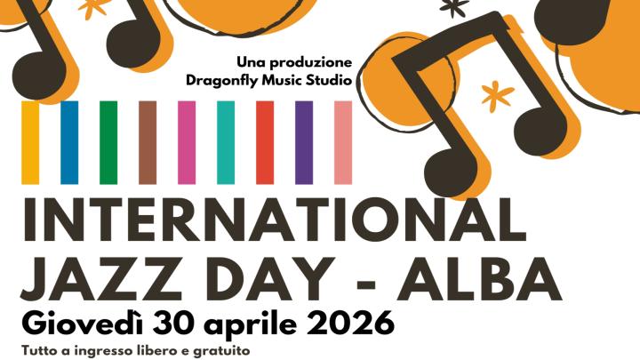 Grafica con note musicali, titolo 