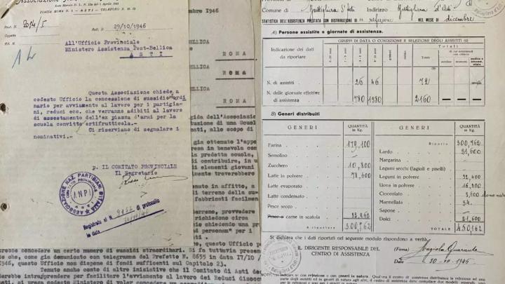 Particolare di documenti in mostra, immagine da www.visitlmr.it Documenti novecenteschi in italiano, manoscritti e dattiloscritti, particolari,