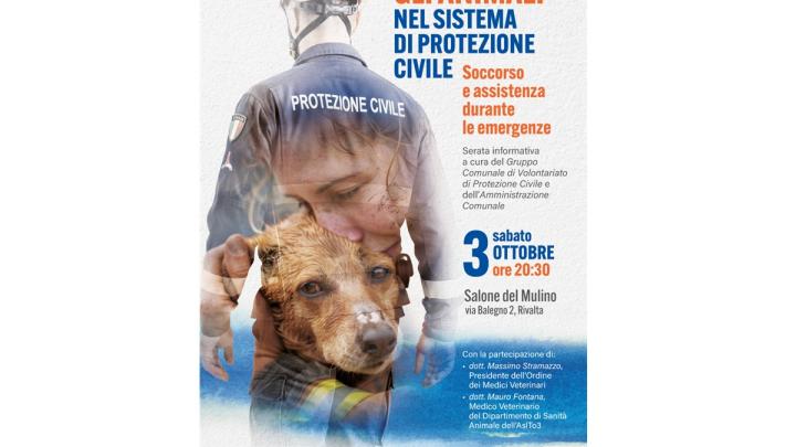Locandina Animali Protezione Civile