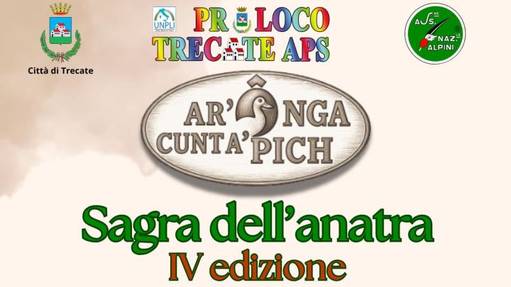 Particolare della locandina Stemma comunale, logo dell'evento con figura di un'anatra